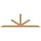 Ekena Millwork Saratoga Smooth Timber Gable Bracket, Western Red Cedar, 72"W x 24"H x 1 1/2"D x 3 1/2"F, 8/12 Pitch GBW072X24X0204SAR00SWR - alternate 1